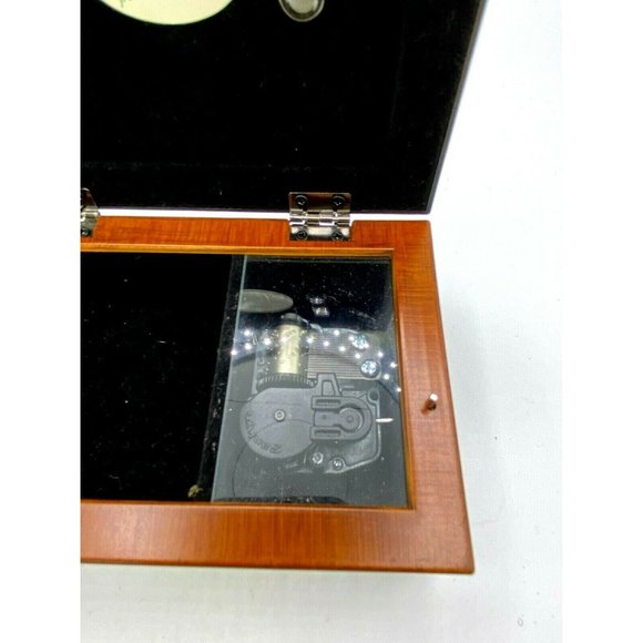 SANKYO COTTAGE GARDEN JEWELRY FLIP TOP MUSIC BOX 4" X 6" Viintage - Picture 3 of 12